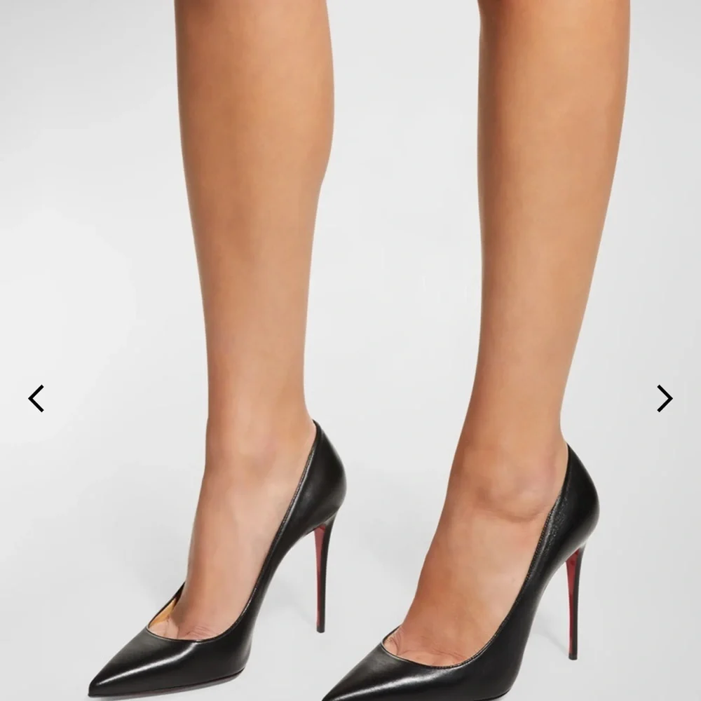 Kate Red Sole High-Heel Pumps, Black  37 - Picture 11 of 12